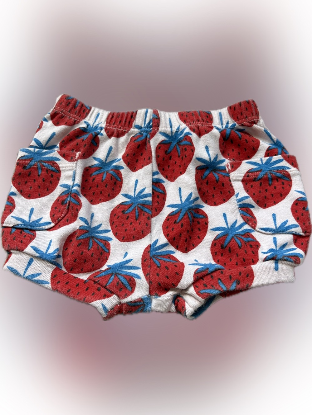 Hanna Andersson Strawberry Print Shorts - Red & Blue
